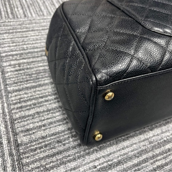 CHANEL Black Quilted Caviar Leather Boston Bag - Picture 10 of 16